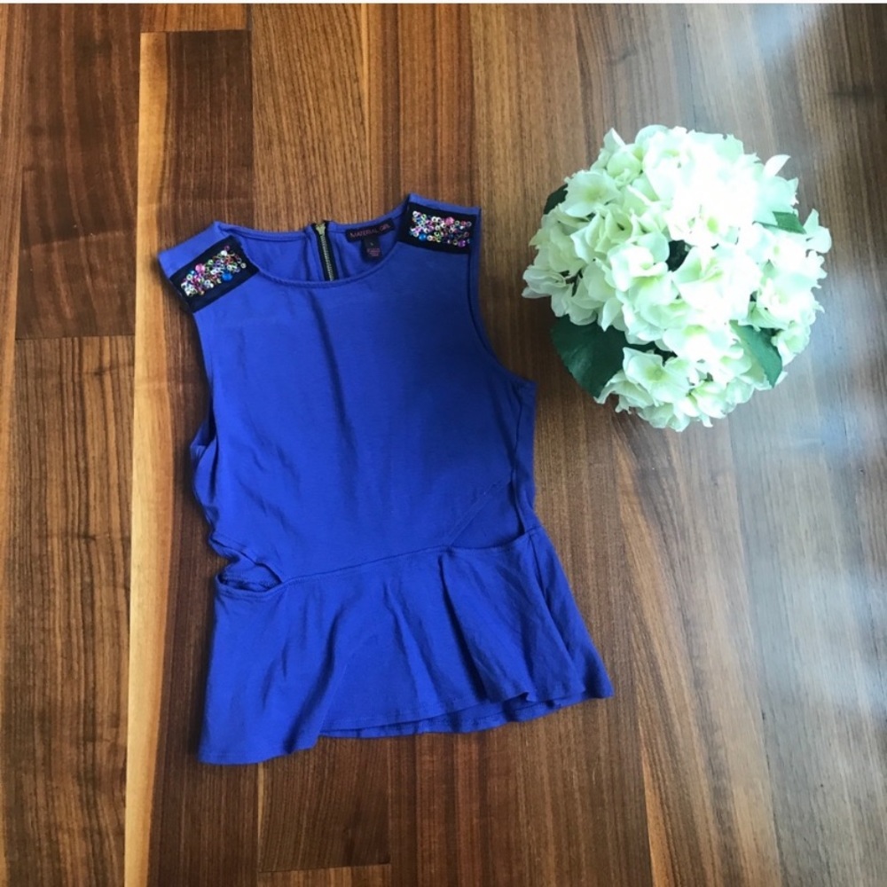 FREE W PURCHASE Purple peplum top